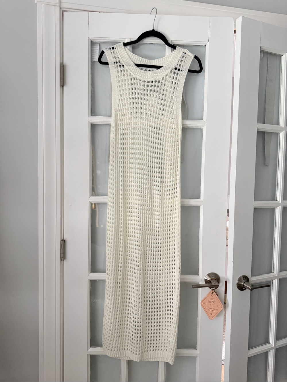 Target Cream Crochet Sleeveless Maxi Dress